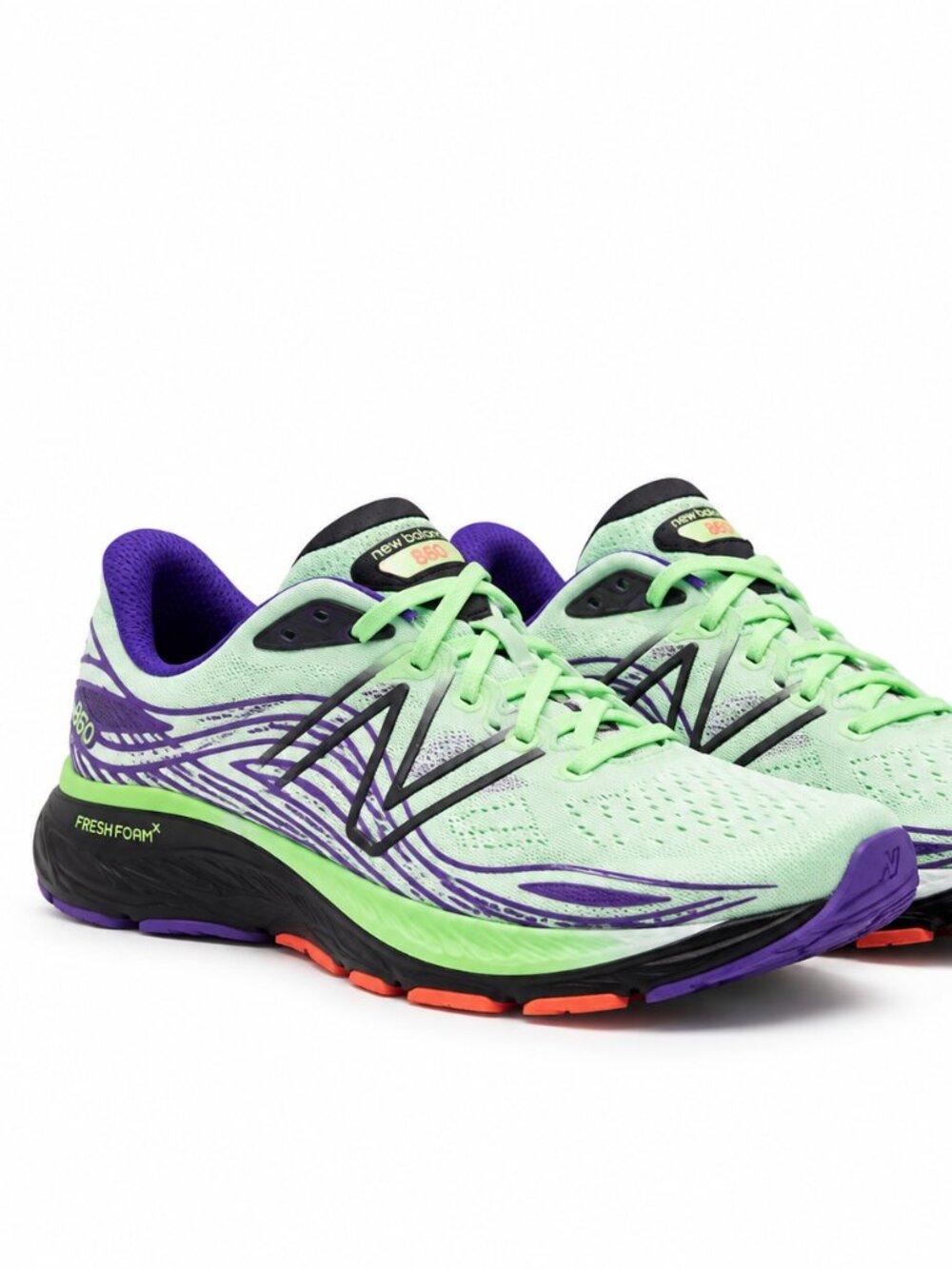 New Balance Fresh Foam X 860v12 Green Purple Running Shoes Women’s 10.5 W860J12